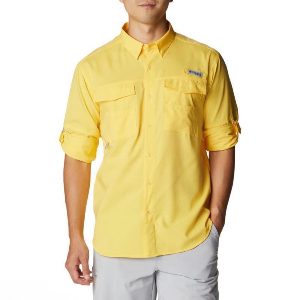 Columbia Vibrant Yellow Button-Up Shirt